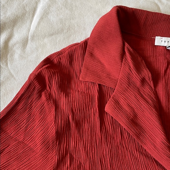 Red Button Down - Picture 3 of 6